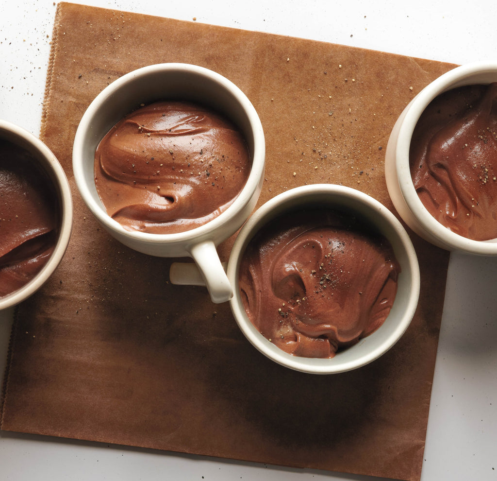 Mousse vegano de cacau