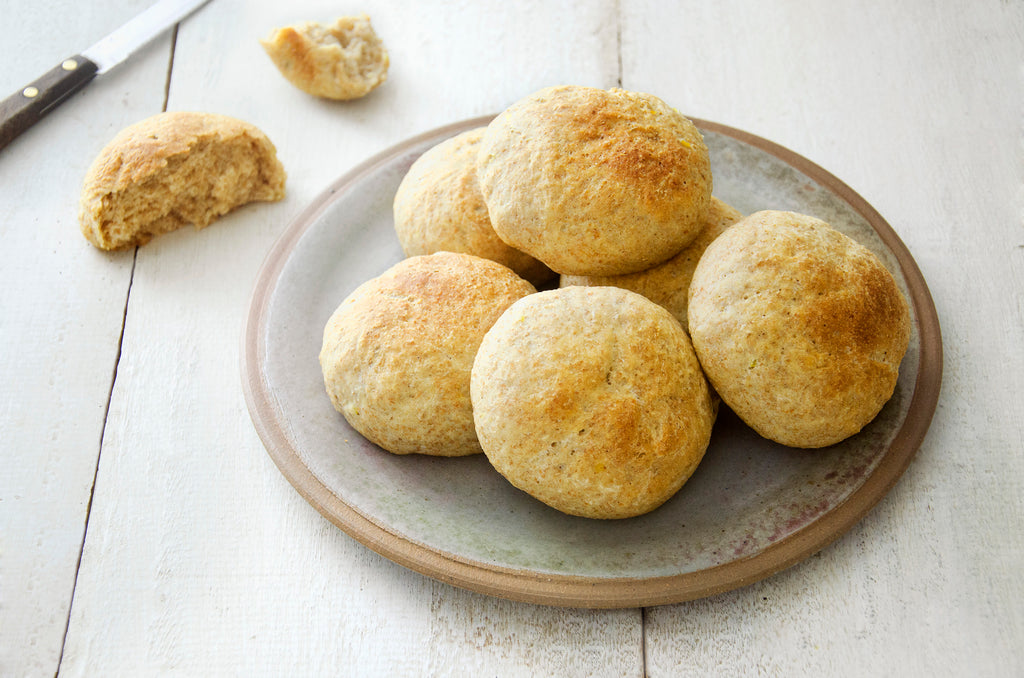 Pão de batata-doce vegano