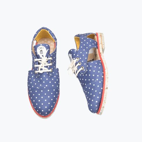 Poá Marinho Cutout Oxford