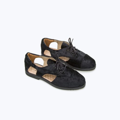 Black Velvet Cutout Oxford