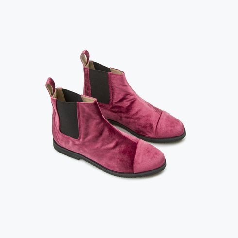 Red Velvet Chelsea Boot
